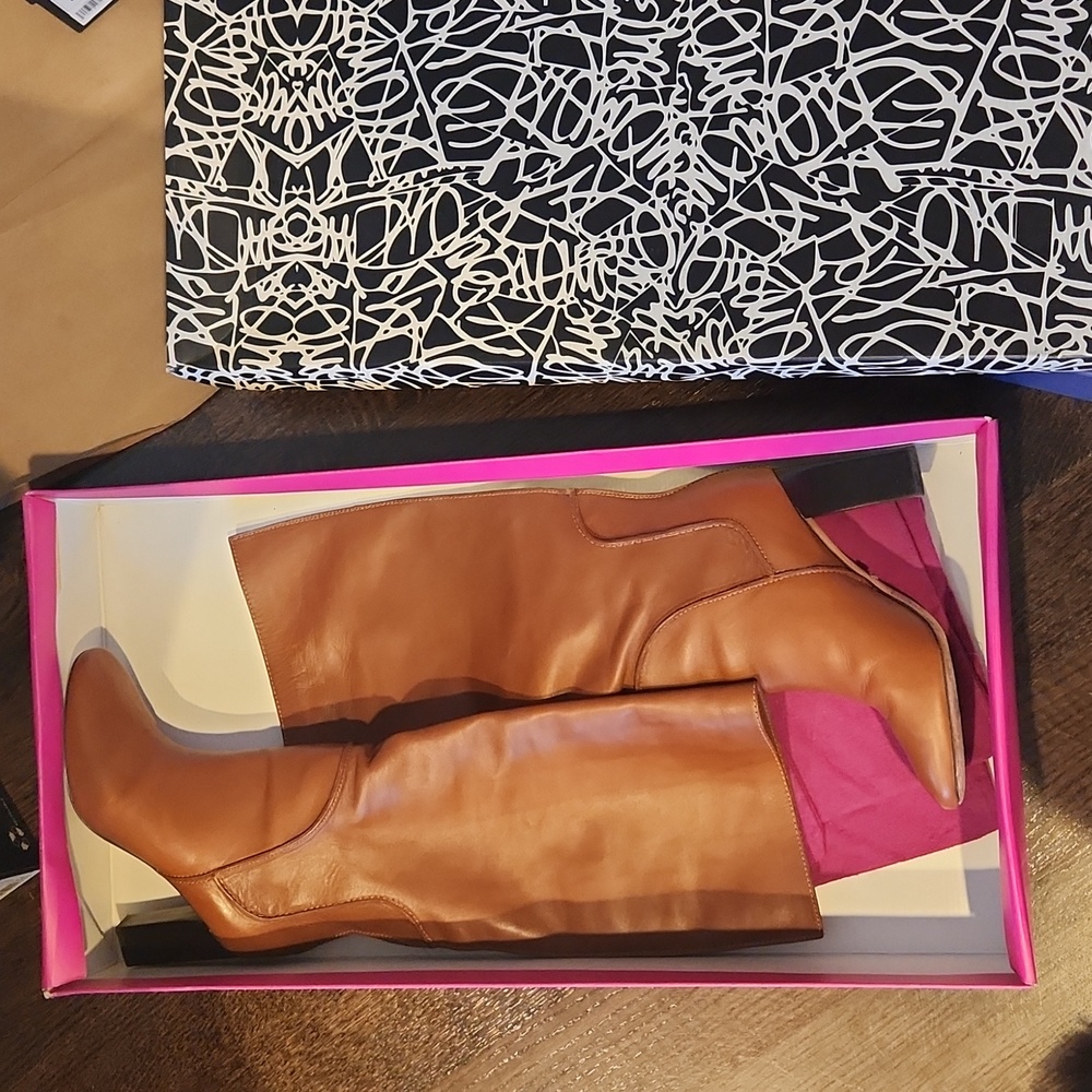 Diana von furstenberg slouchy leather boots 8.5
